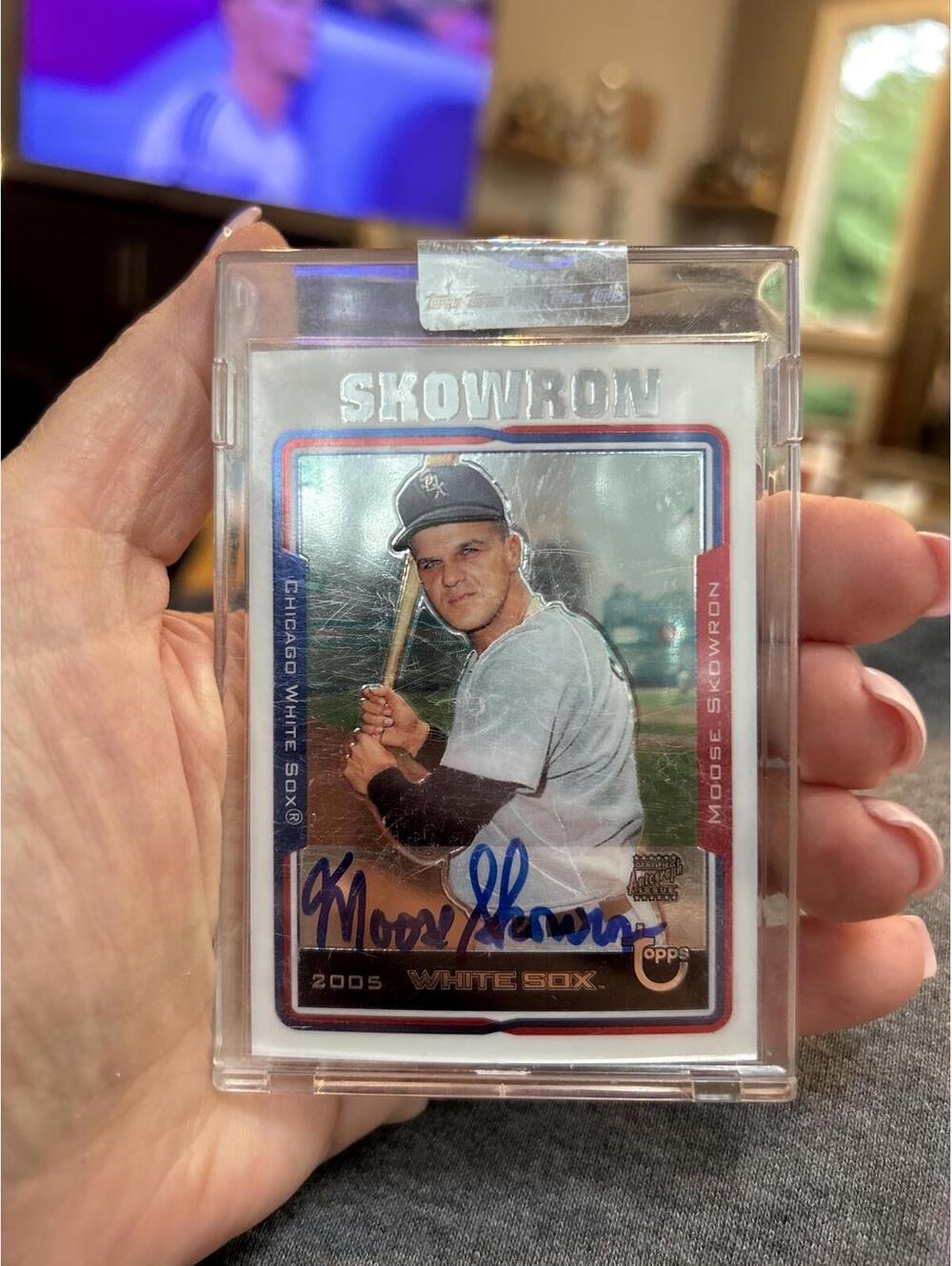 2005 Moose Skowron Autographed Baseball Card - White Sox